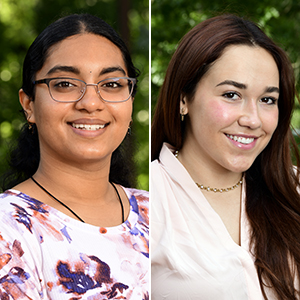 Shivani Ayyagari, left, and Kyra Varley