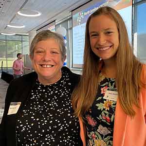 Dori Germolec, Ph.D., left, joined  Anika Dzierlenga, Ph.D., right